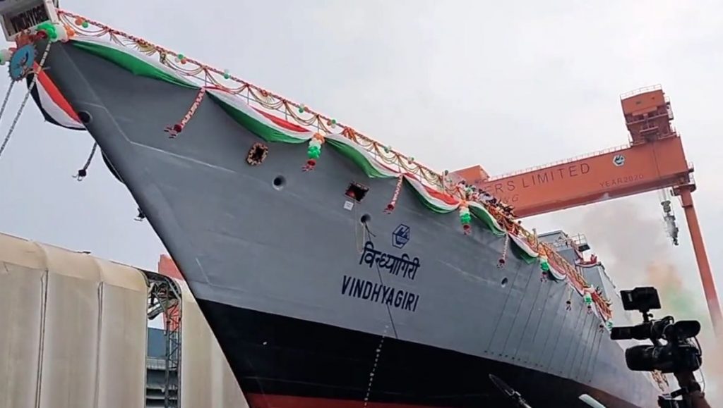 INS Vindhya Giri, the sixth stealth frigate in the Navy's arsenal, was launched by President Murmu.