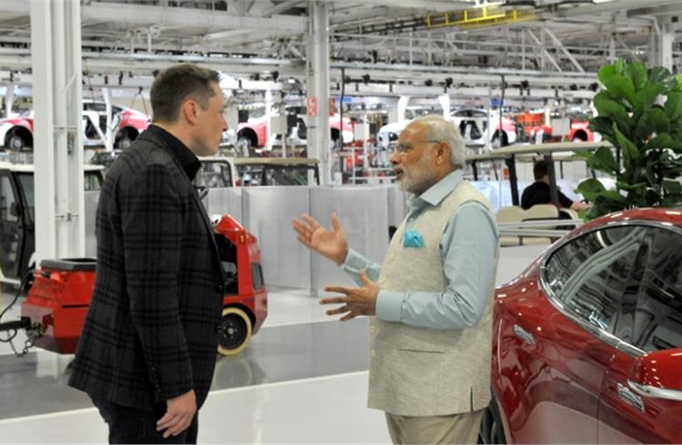 Elon musk's tesla now in India
