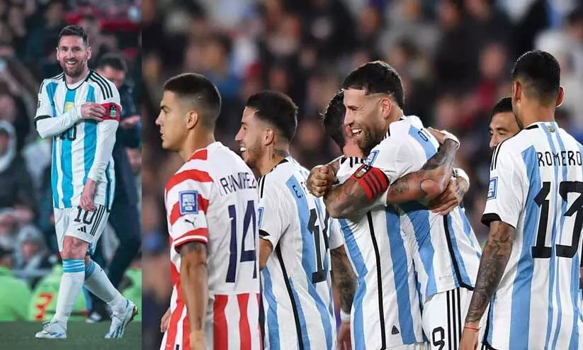 Rodrigo de Paul Nicolas Otamendi Argentina Argentina vs Paraguay highlights, ARG 1-0 FOR, FIFA WC qualifiers: Otamendi goal gives narrow win to Albiceleste Timesnews24.in